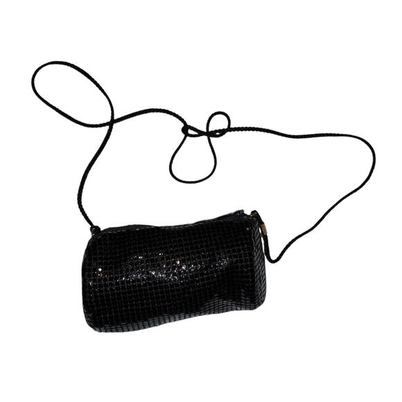 Avon Handbags - Vintage Avon Black Mesh Sequin Crossbody Purse Mini Evening Bag 1994 Clutch